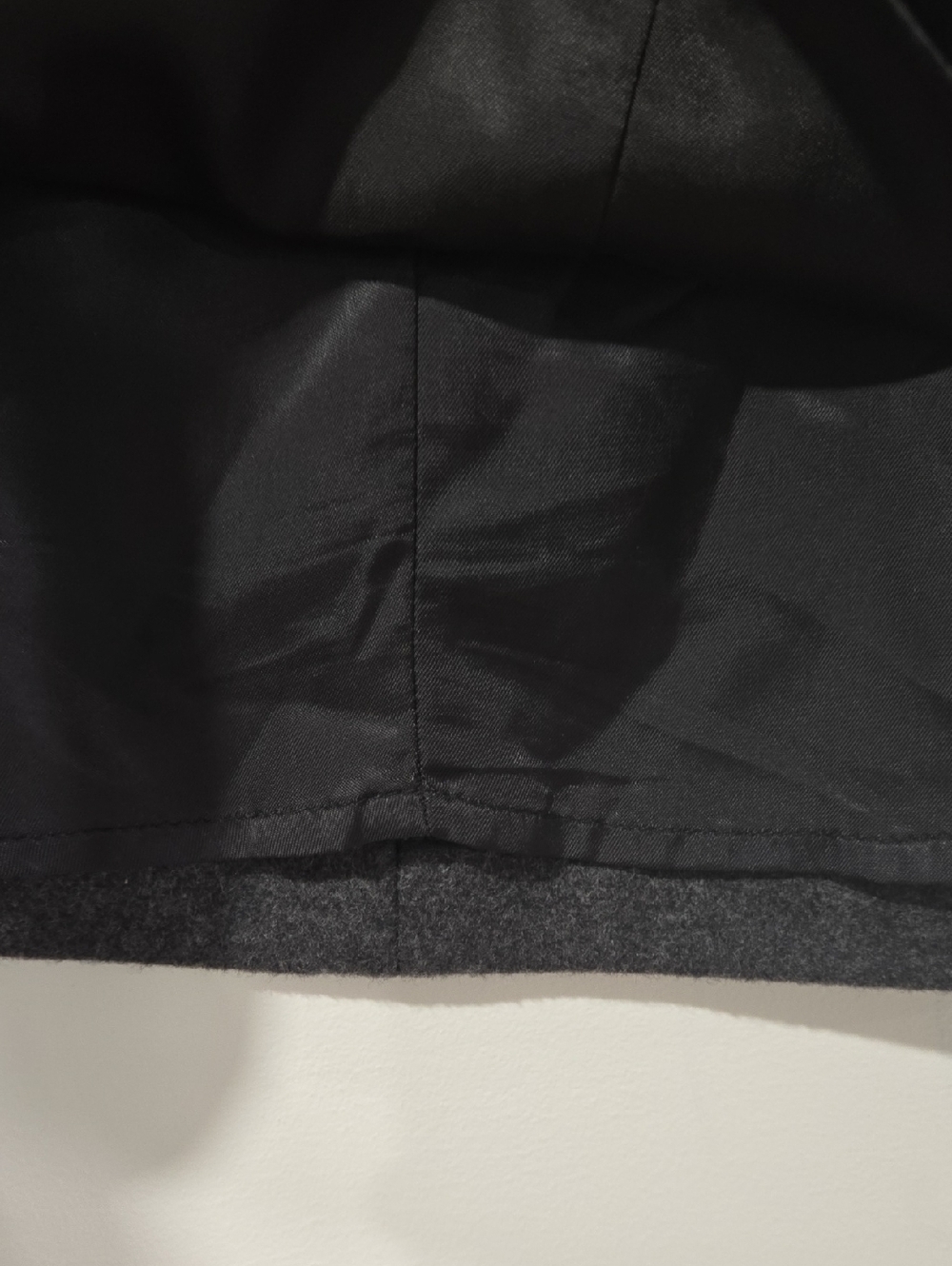 NWOT Wilfred Classic A Line Charcoal Grey Wool Blend Mini Skirt - Picture 4 of 10